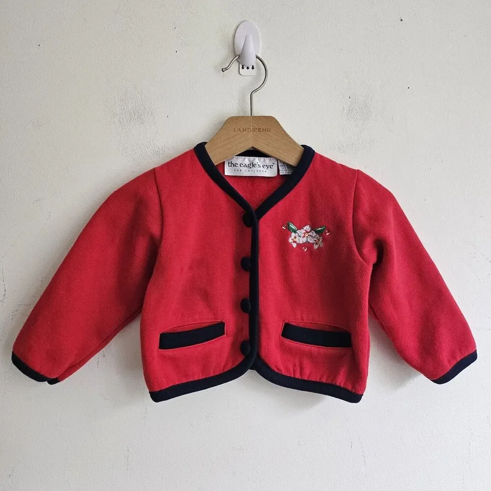 The Eagle’s Eye Vintage Toddler Red Knit Cardigan – Size 3T Adorable red knit ca - Picture 2 of 8